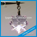Fashion CZ Gemstone Crystal Amethyst Flower Design Pendant